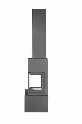 Камин МАДРИД на дровнике Гигант справа черный\белый шамот в Орше