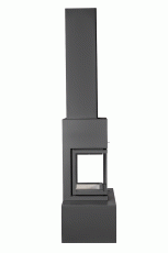 Камин МАДРИД на дровнике Гигант центральный черный\белый шамот в Орше