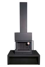 Камин МАДРИД на дровнике Гигант центральный черный\белый шамот в Орше