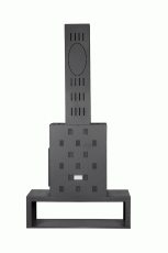 Камин МАДРИД на дровнике Гигант центральный черный\белый шамот в Орше