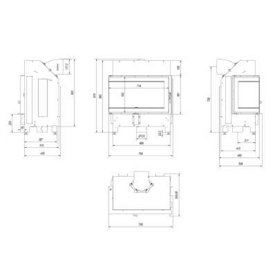 Каминная топка ILDNORD MALMO в Орше