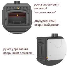 Печь-камин Везувий LV-12 Антрацит в Орше
