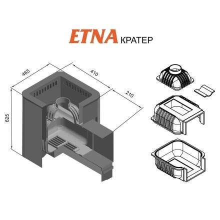 Печь для бани Этна Магма 18 (ДТ-4) в Орше