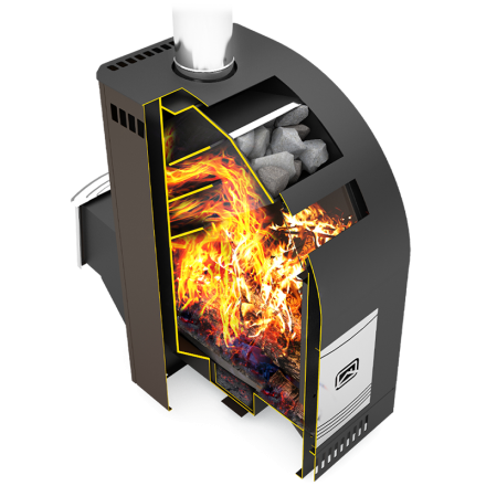 Печь для бани Теплодар Лагуна-12 ТК Панорама в Орше