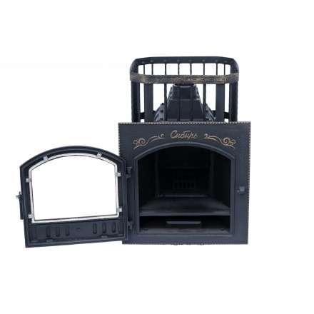 Печь банная Сибирь-24 с каминной дверцей Сибирь (545х545) в Орше