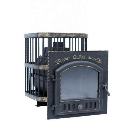 Печь банная Сибирь-24 с каминной дверцей Сибирь (545х545) в Орше