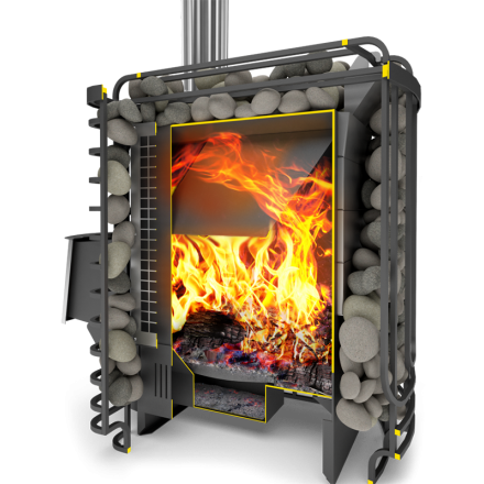 Печь для бани Теплодар Сибирский Утес-20 ЛП Профи Панорама в Орше