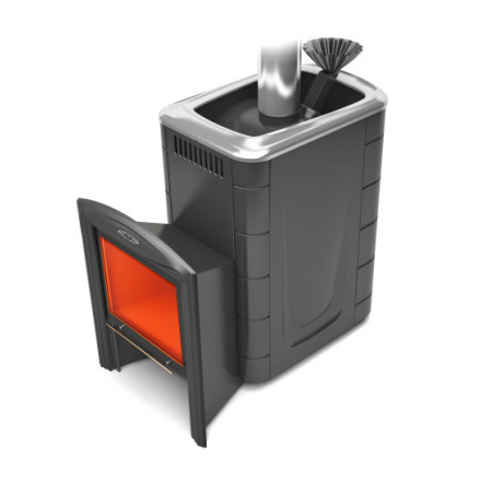 Печь для бани Термофор Гейзер Супер Inox Витра ЗК антрацит купить в Орше