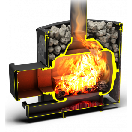 Печь для бани Теплодар Былина-18Ч Панорама в Орше