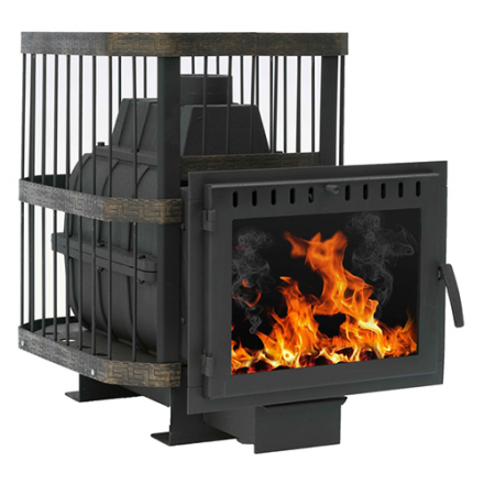 Печь банная Сибирь-24 (панорамное стекло, сетка квадрат) в Орше