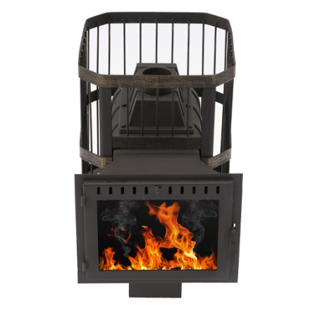 Печь банная Сибирь-24 (панорамное стекло, сетка квадрат) в Орше