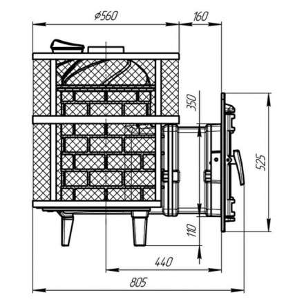 Банная печь ProMetall Атмосфера-М мини сетка в Орше