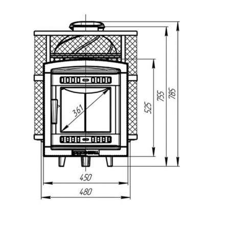 Банная печь ProMetall Атмосфера-М мини сетка в Орше
