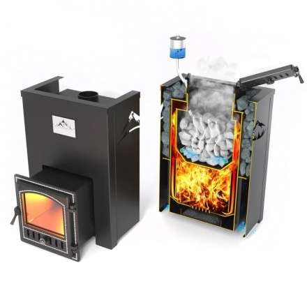 Печь для бани Везувий Эверест Inox 25 (205) под облицовку в Орше