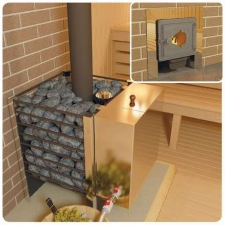 Печь для бани Добросталь Жара-люкс 20 дверка со стеклом в Орше