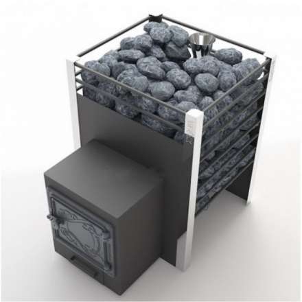 Печь для бани Добросталь Жара-люкс 30 чугунная дверка Амазонка бай фото в Орше