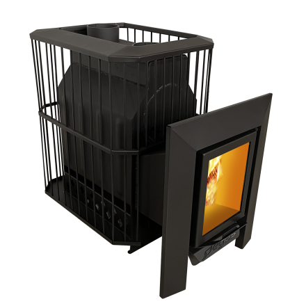 Банная печь Пегас 26 со стеклом сетка фото в Орше