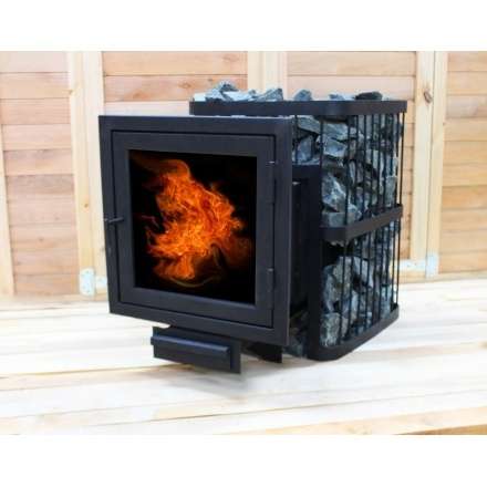 Печь банная ComfortProm РЕТРО СТАЛЬ 8 мм панорама 26 м3 в Орше