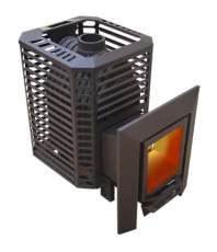 Банная печь Пегас 16 стекло нерж сетка премиум в Орше