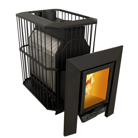 Банная печь Пегас 26 нерж со стеклом сетка фото в Орше