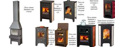 Стальная печь-камин со стеклом Бавария Эко угловая с плитой одна конфорка фото купить в Орше в Орше