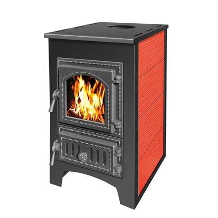Печь-камин Везувий ПК-01 (270) красная 9 кВт Амазонка бай фото в Орше