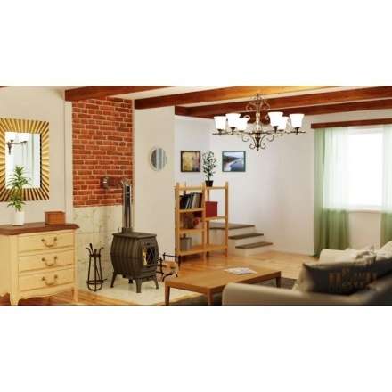 Купить Печь-камин Печь-камин ProMetall Бахта (черная) чугун в Орше Амазонка бай фото в Орше