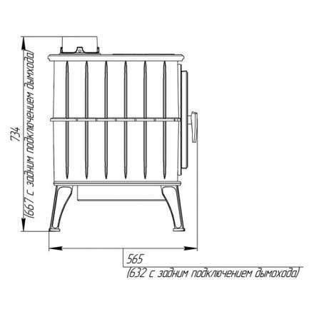 Купить Печь-камин Печь-камин ProMetall Бахта (черная) чугун в Орше Амазонка бай фото в Орше