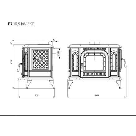 Купить Печь-камин Kawmet P7 LB в интерьере чугунный в Орше в Орше