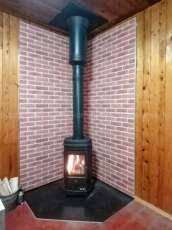 Купить недорогой камин с большим стеклом EVEREST F7 в Орше в Орше