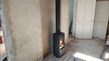 Купить недорогой камин с большим стеклом EVEREST F7 в Орше в Орше