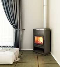 Стальной недорогой камин Теплодар ОВ-120 (угловой) фото в Орше