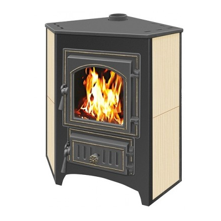 Печь-камин Везувий ПК-01 (220) угловой бежевый 9 кВт Амазонка бай фото в Орше