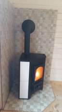 Купить Печь-камин Везувий ПК-01 (220) угловой бежевый 9 кВт в Орше фото в Орше