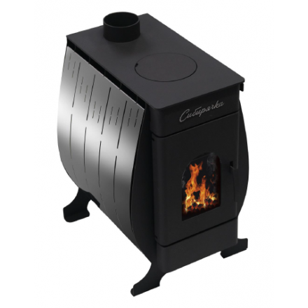 Печь воздухогрейная Сибирь Сибирячка-12 с кожухом из нерж. стали купить в Орше