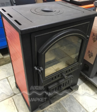 Купить Печь-камин Везувий ПК-01 (270) с плитой  красная 9 кВт в Орше в Орше