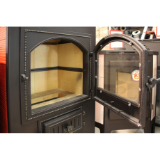 Купить Печь-камин Везувий ПК-01 (270) с плитой  красная 9 кВт в Орше в Орше