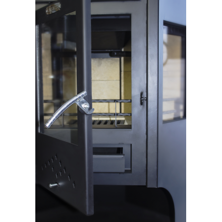 Стальной недорогой камин Сибирь 15 с дровницей фото в Орше