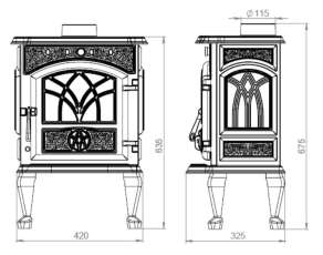 Недорогой камин Сибирь 7 чугунная фото в Орше