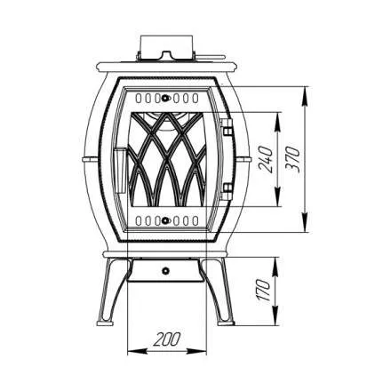 Купить Печь-камин Печь-камин ProMetall Бахта (серая) чугун в Орше Амазонка бай фото в Орше