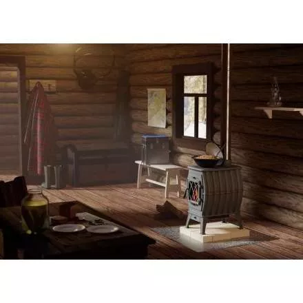 Купить Печь-камин Печь-камин ProMetall Бахта (серая) чугун в Орше Амазонка бай фото в Орше