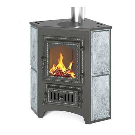 Печь-камин Везувий ПК-01 (220) с конфоркой угловой талькохлорит Амазонка бай фото в Орше