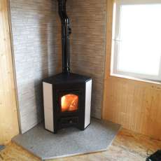 Купить Печь-камин Везувий ПК-01 (220) с конфоркой угловой бежевый 9 кВт в Орше в Орше