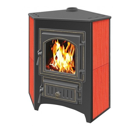 Печь-камин Везувий ПК-01 (220) угловой красный 9 кВт Амазонка бай фото в Орше