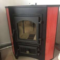 Купить Печь-камин Везувий ПК-01 (220) угловой красный 9 кВт в Орше в Орше