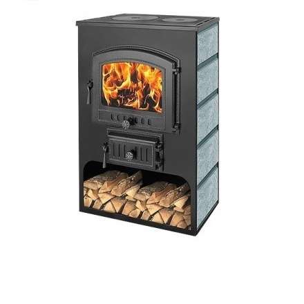 Печь-камин Везувий ПК-03 (224) с плитой талькохлорит 12 кВт Амазонка бай фото в Орше