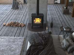 Купить чугунный Печь-камин EVEREST S13 в Орше фото в интерьере в Орше