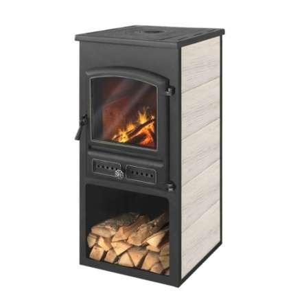 Печь-камин ЭТНА (БКД) с плитой Амазонка бай фото в Орше