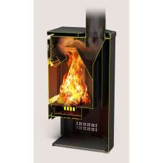 Стальной камин со стеклом Теплодар Кадриль фото в Орше
