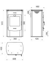 Недорогой печь-камин Теплодар Танго фото габариты в Орше